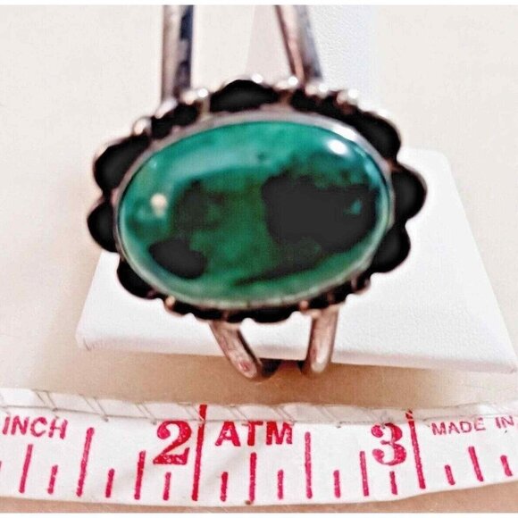 Native American Navajo Turquoise Cuff Sterling Silver 1130 - Picture 7 of 7